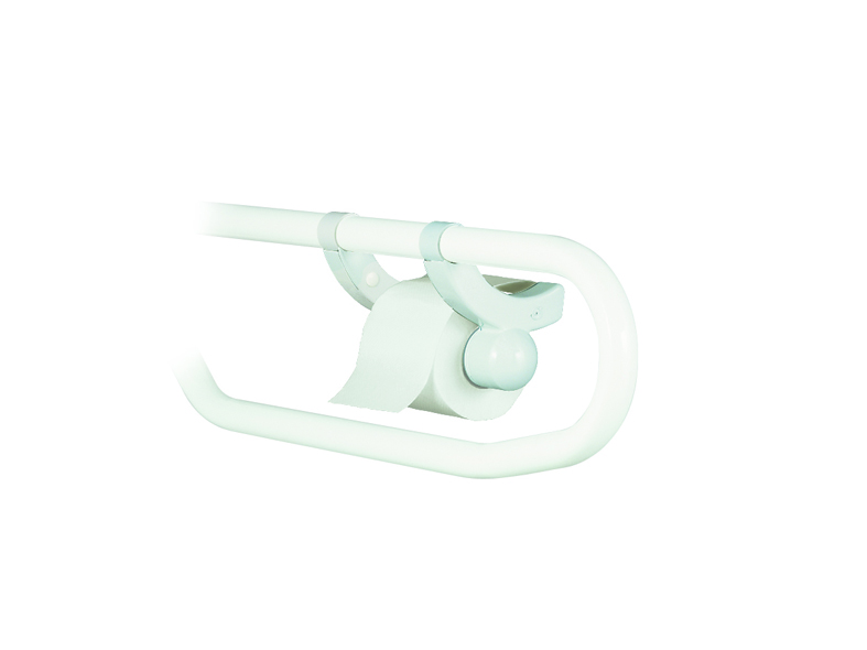 Support papier toilette une main - matière synthétique - blanc - 1 pc