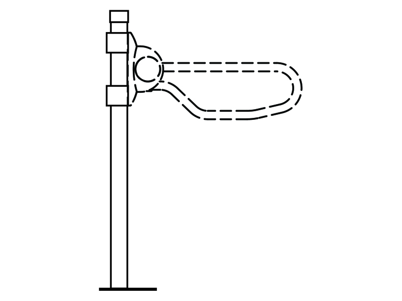 Linido pied pour appui - inox poli - 1 pc