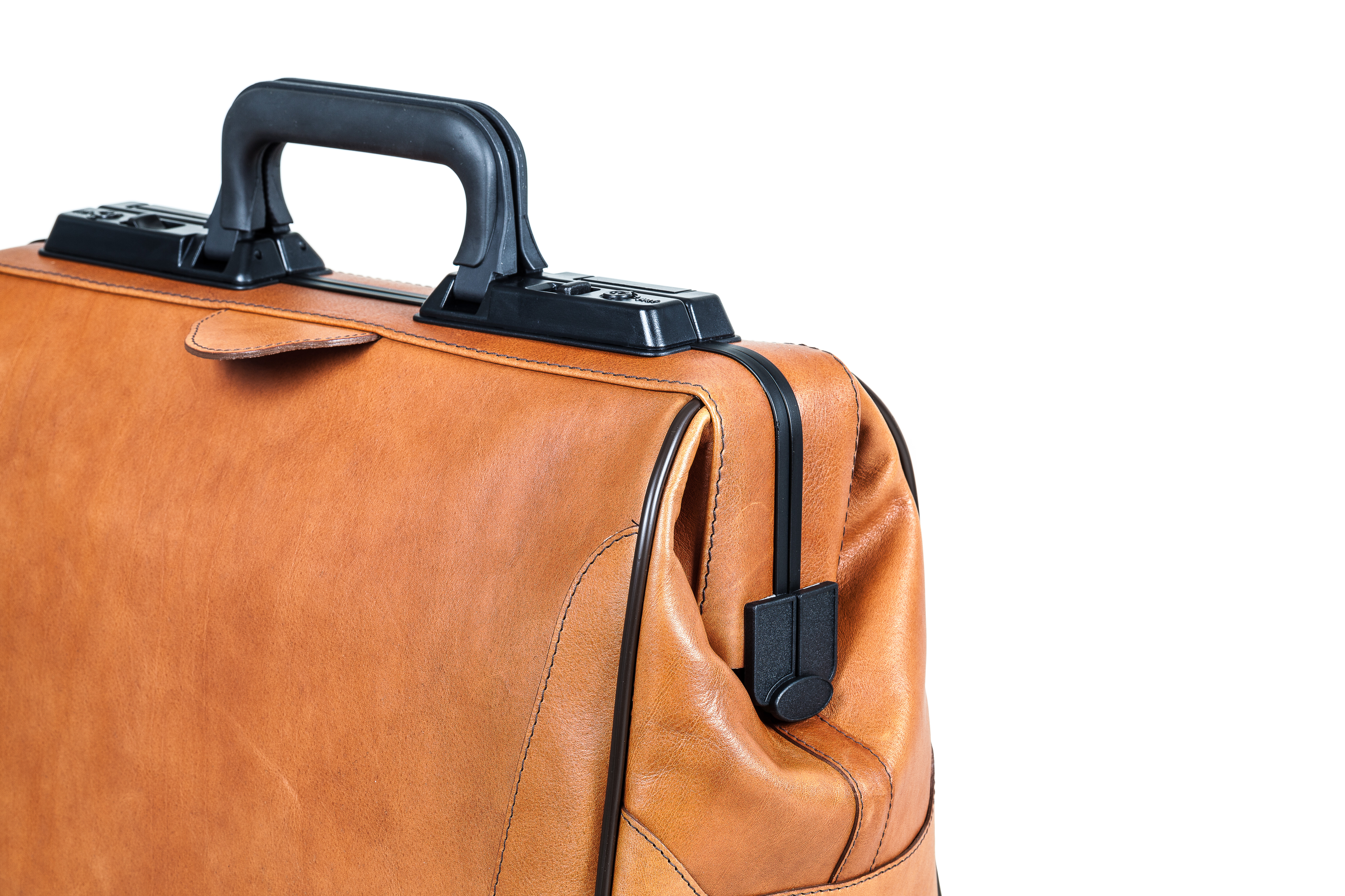 Malette médicale Rusticana grande taille - avec 1 poche externe - cuir - marron clair - 43 x 21 x 27 cm - 1 pc