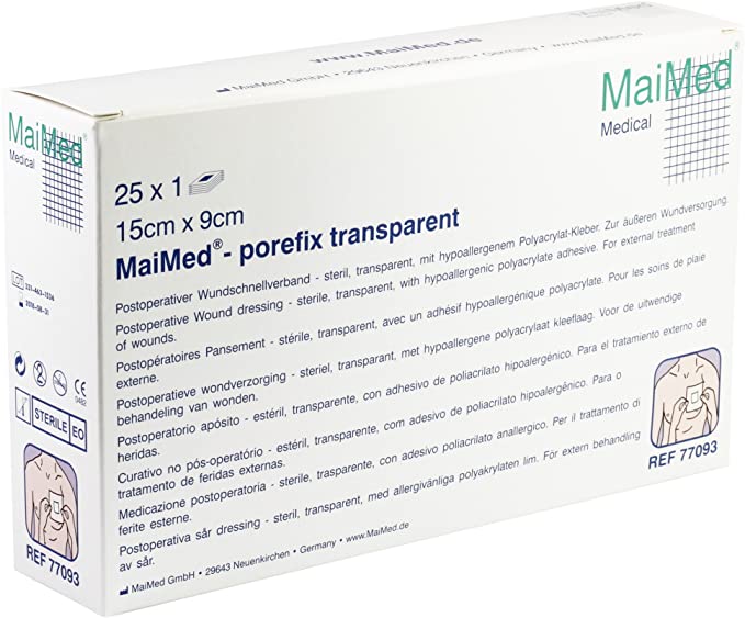 MaiMed®-porefix transparent - 9 x 15 cm - 1 x 25 st