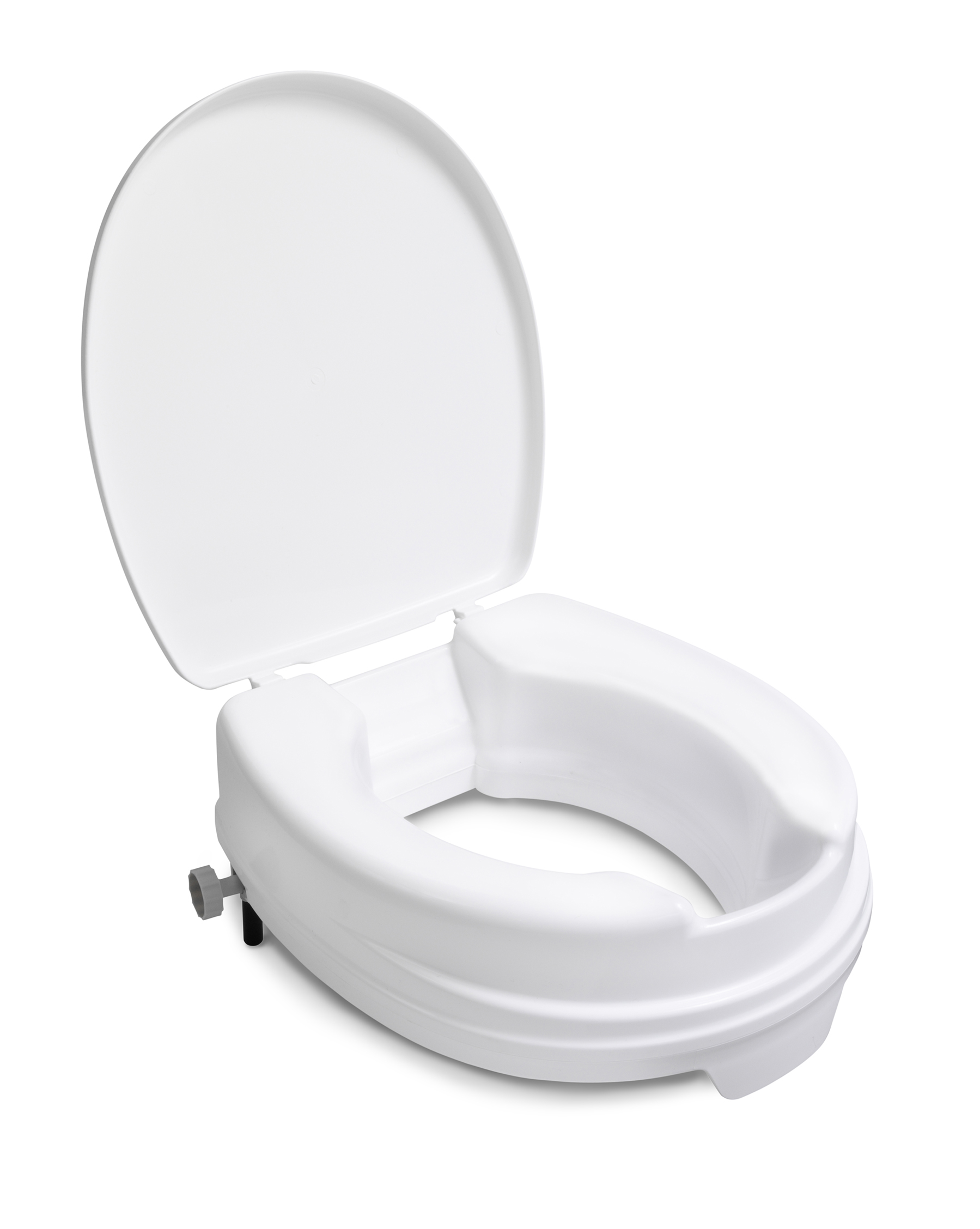Rehausseur de toilettes 10 cm - avec couvercle - blanc - 1 pc