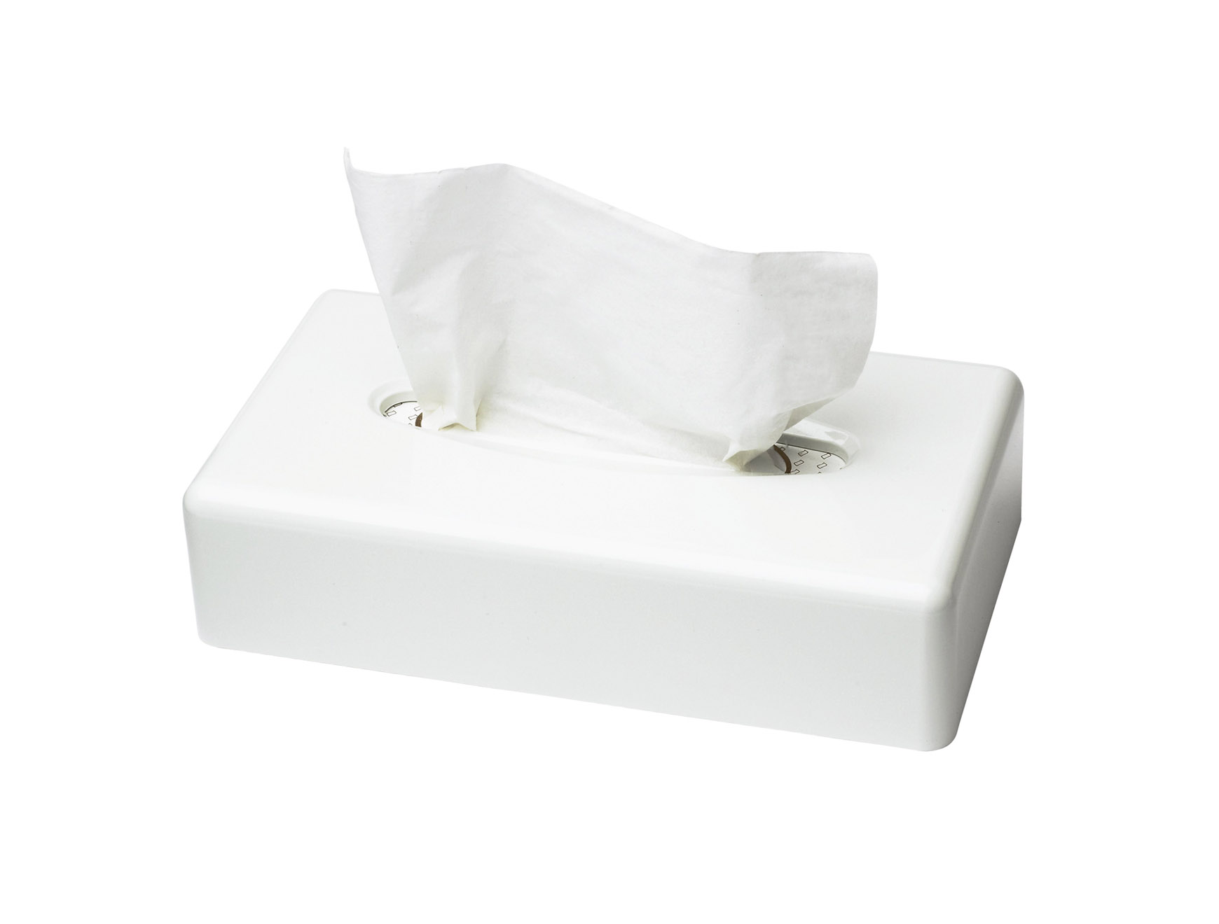 Facial tissue dispenser - wit - 13 x 25 x 8 cm - 1 st