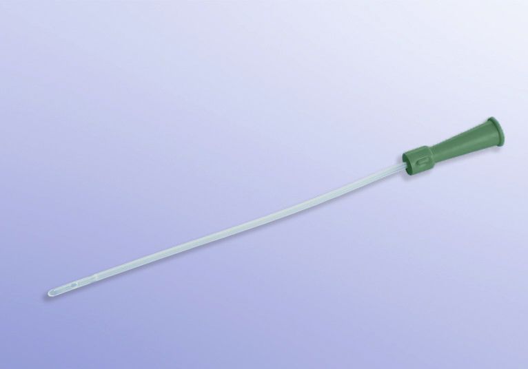 Vrouwensondes - PVC - éénmalig gebruik - 18 cm - Ch 14 - groen - steriel - 1 x 100 st