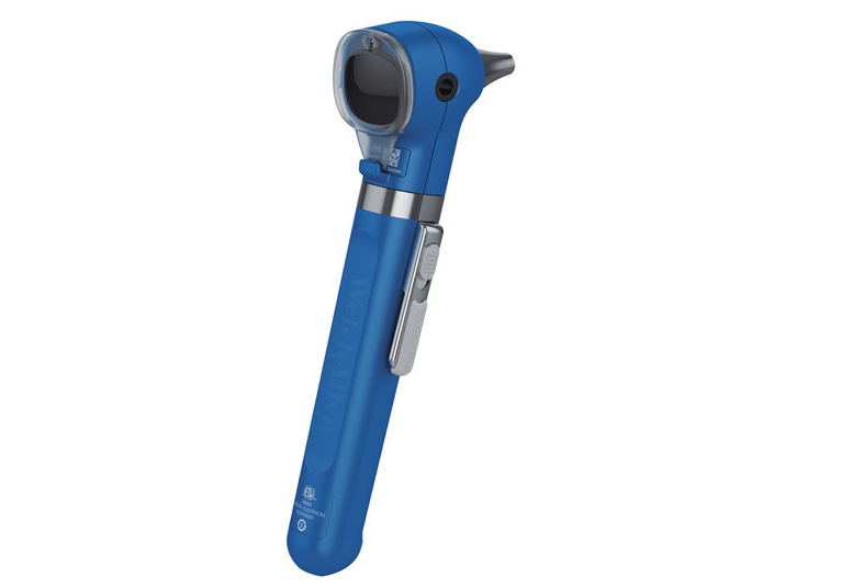 Welch Allyn SureColor™ LED otoscope de poche 2,5 V LED plus avec poignée – sans piles – bleu royal – 1 pc