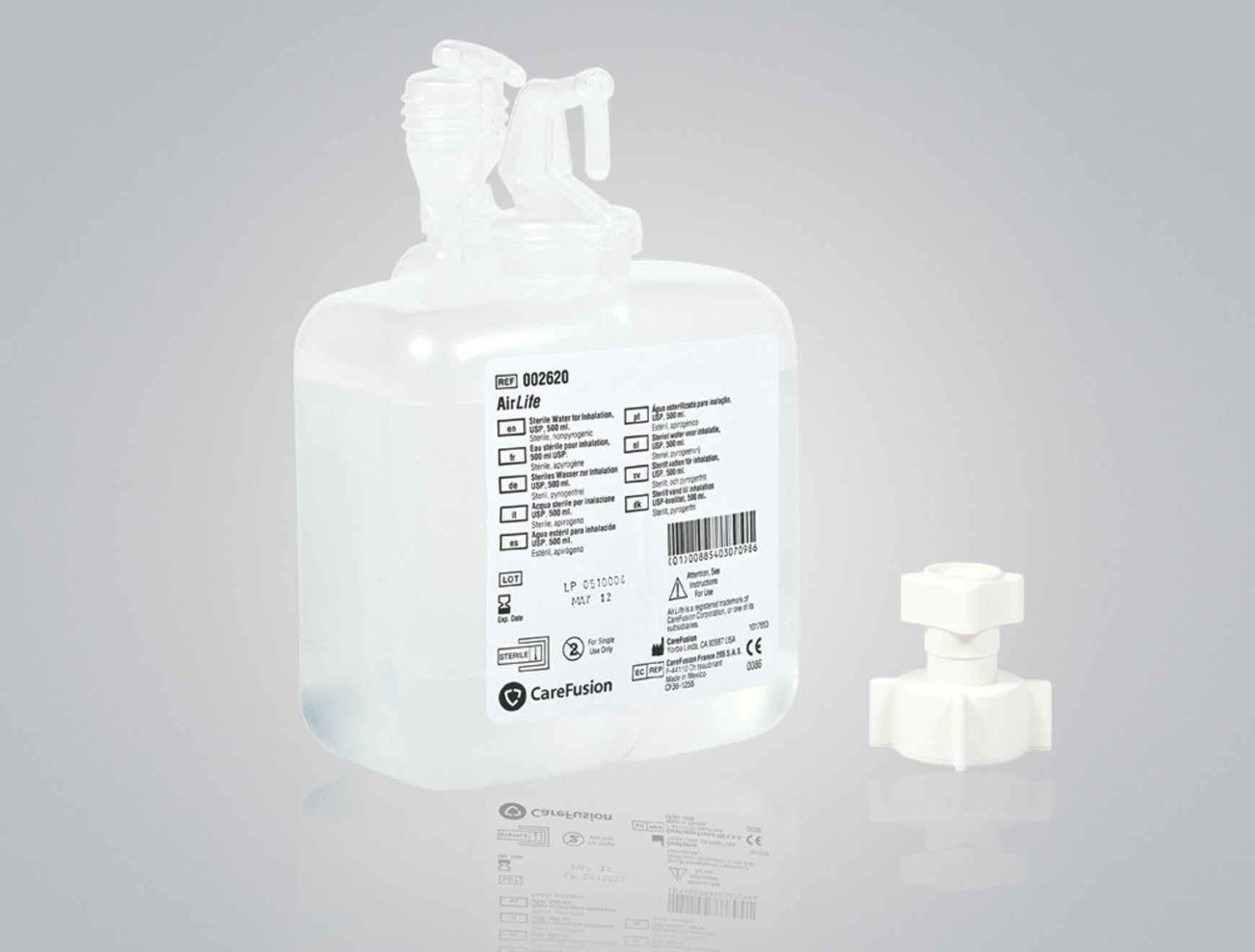 Prefilled Humidifier System With humidifier adapter, 500ml - 1 x 12 st