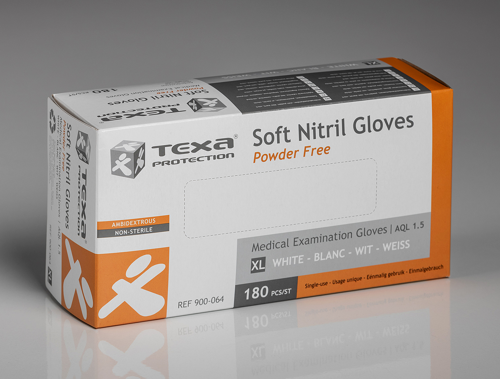 Gants d'examen Soft Nitrile - non-poudré - non-stérils - blanc - XL - 1 x 180 pcs