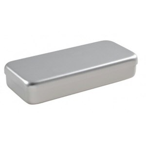 Instrumentendoos - aluminium - 21 x 10 x 3 cm - 1 st