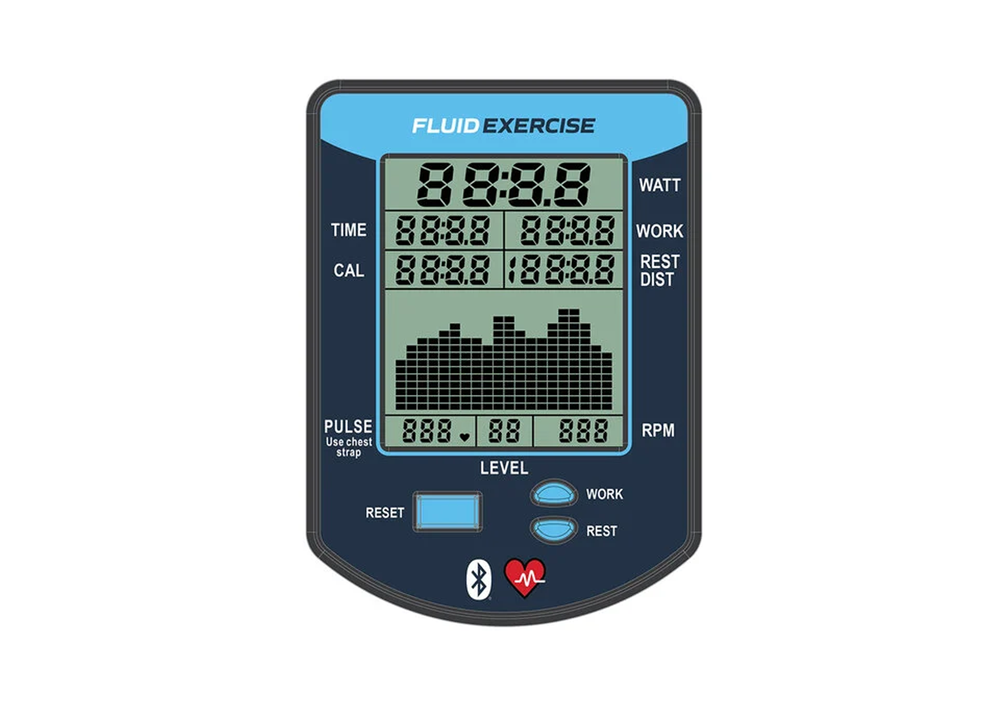 Fluid Exercise E750 Cycle UBE - zilver brons