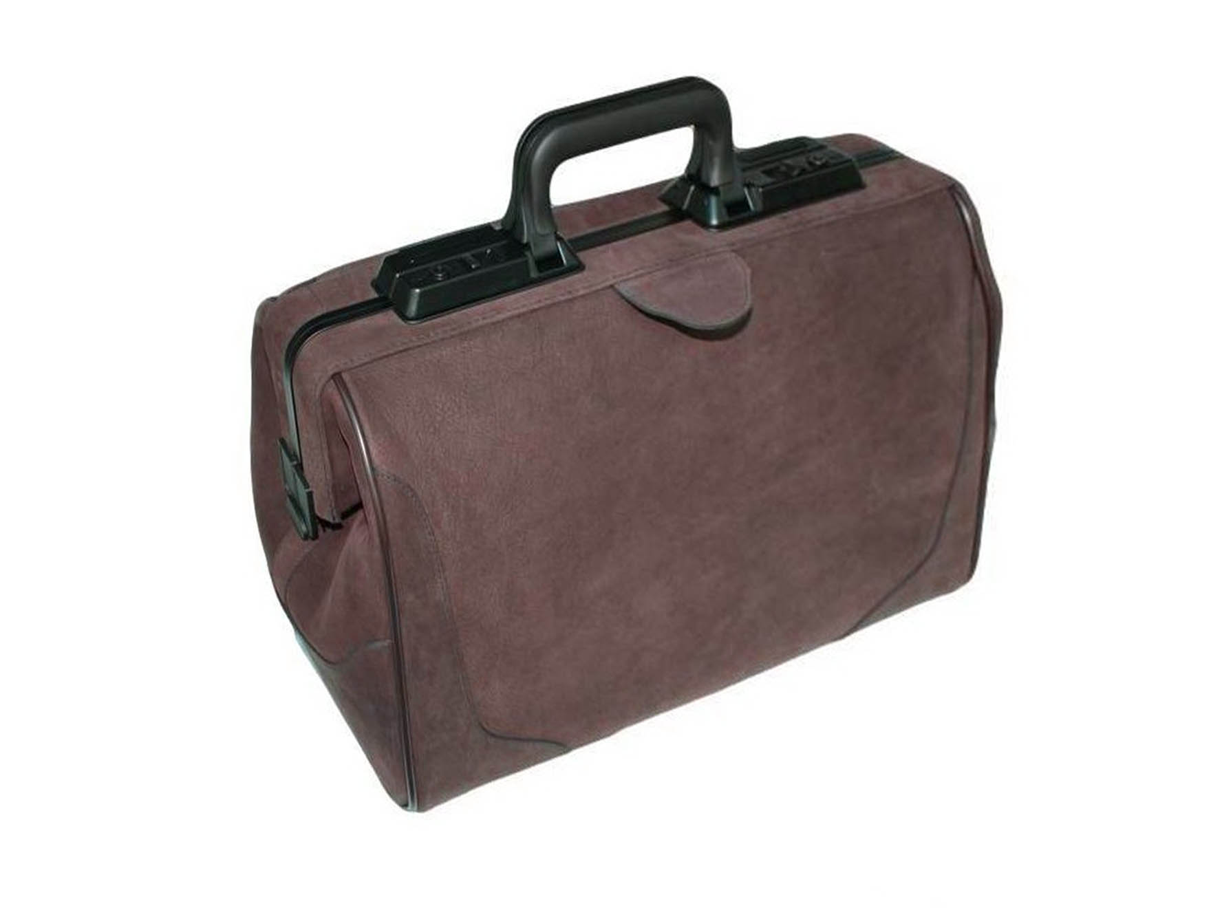 Dokterstas Rusticana klein model - met 1 voorzak met rits - buffelleder - bruin - 38 x 21 x 27 cm - 1 st