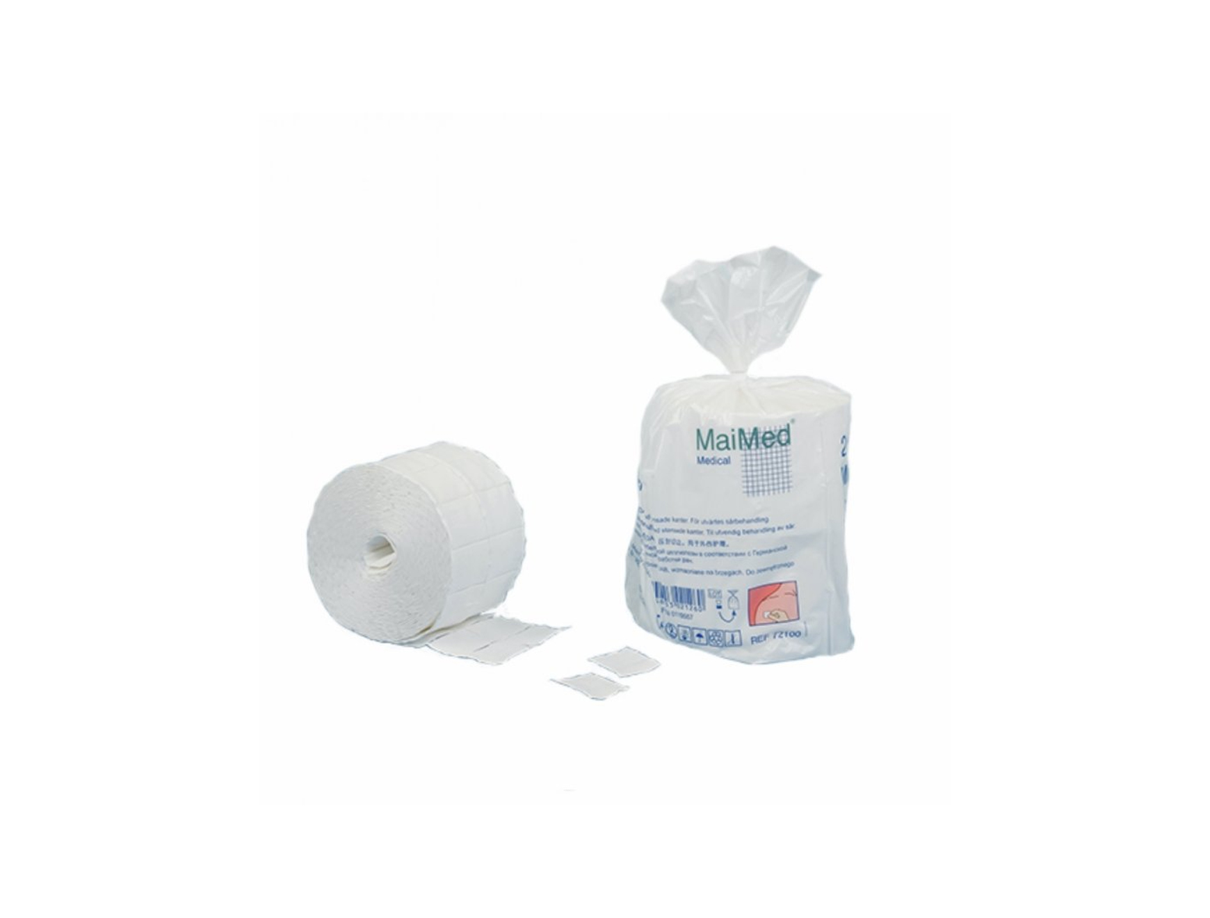 Tampons de cellulose sur rouleau -  4 x 5 cm - 2 x 500 pcs