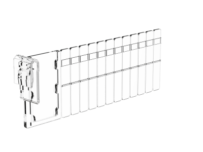 Flex module verdeler 600 x 200 mm - transparant - 1 st