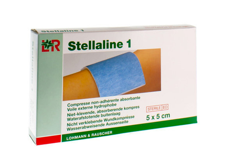 Stellaline® - niet inklevende kompressen - steriel - 5 x 5 cm - 1 x 100 st