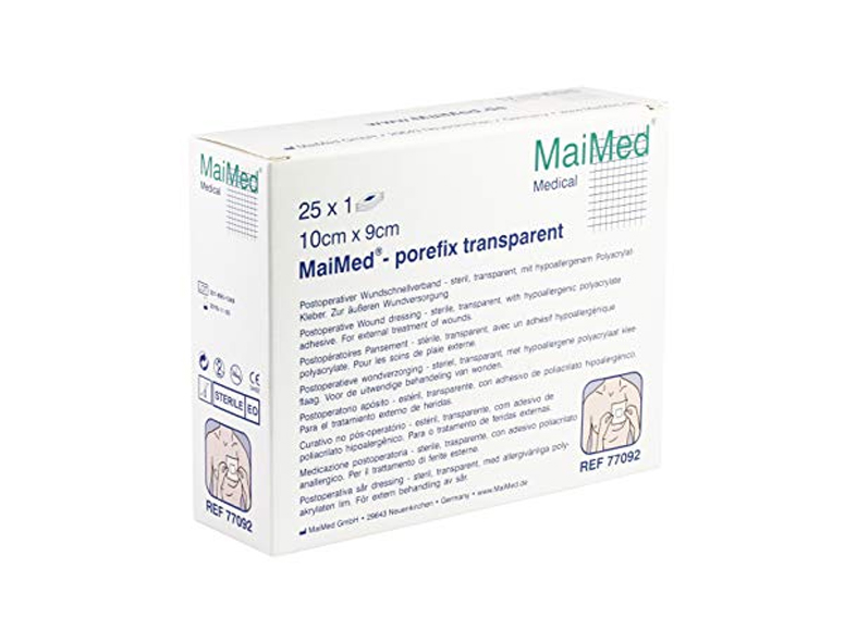 MaiMed®-porefix transparent - 9 x 10 cm - 1 x 25 st