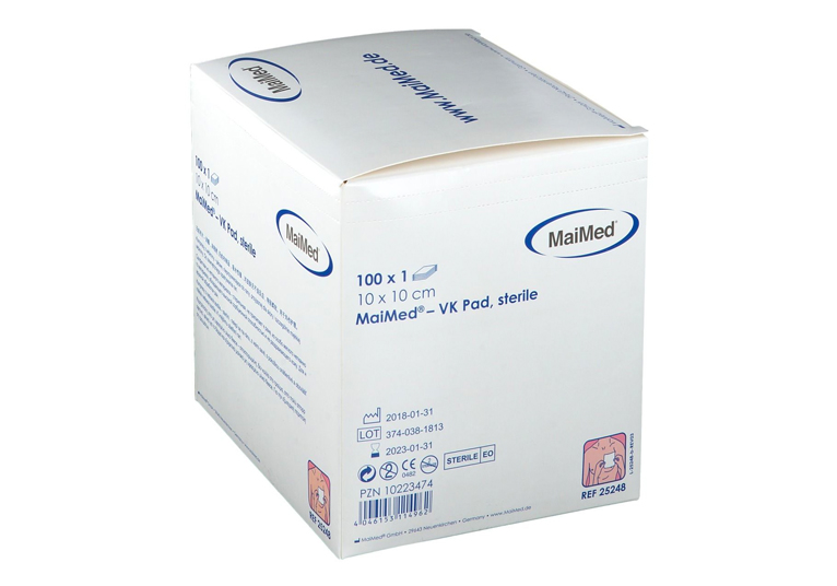 MaiMed® VK Pad - niet-inklevende kompressen - 10 x 10 cm - steriel - 1 x 100 st
