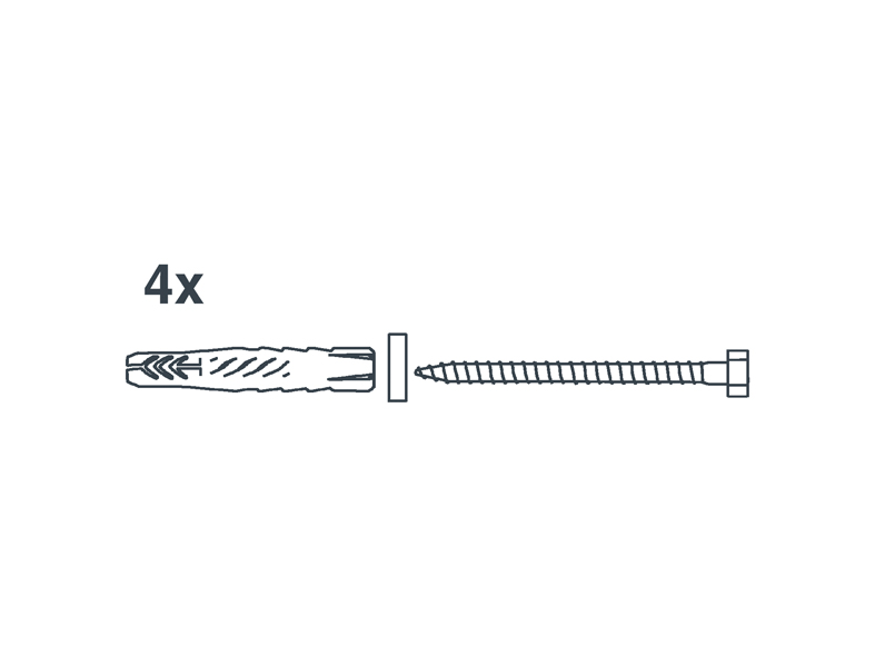 Bevestigingsset Ergogrip 2611 - 1 st