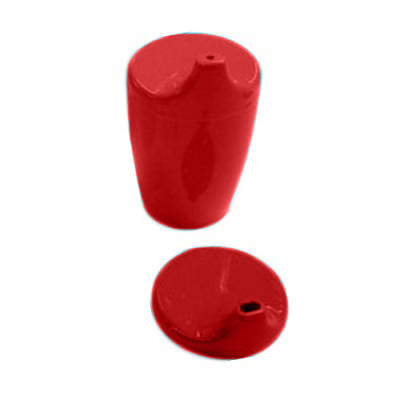 Beker - 250 ml -  deksel 12 mm - rood - 1 st