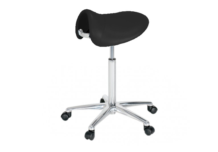 Tabouret met zadelzit - 59 cm - 85 cm - zwart