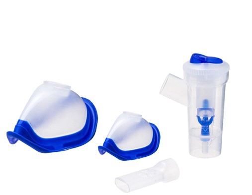 Kit RF7 DS complet pour Neb. Aid - embouchure/nébuliseur/masque adulte et enfant - tuyau 1 m - 1 pc