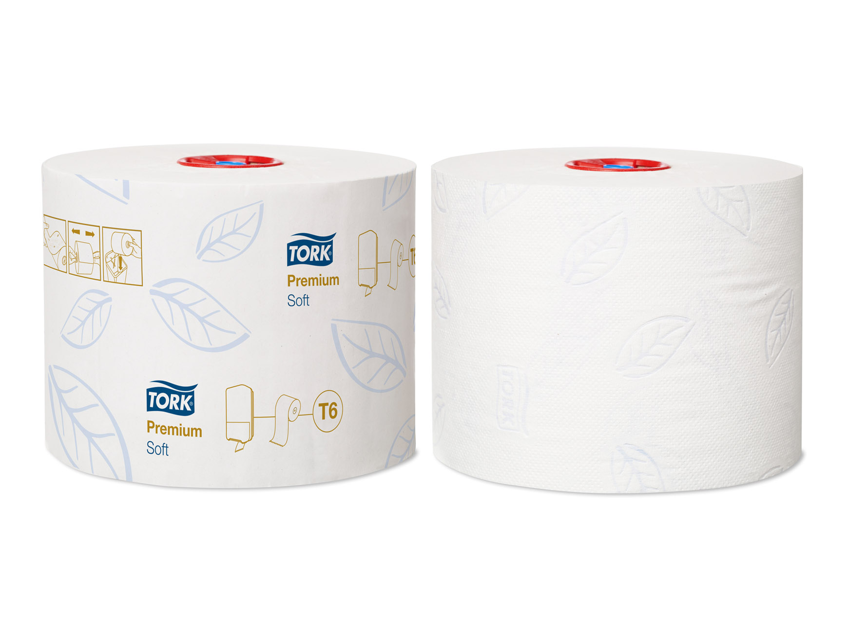 Premium papier toilette compact roll T6 - 2-plis - 9,9 cm x 100 m - 27 x 1 roul.