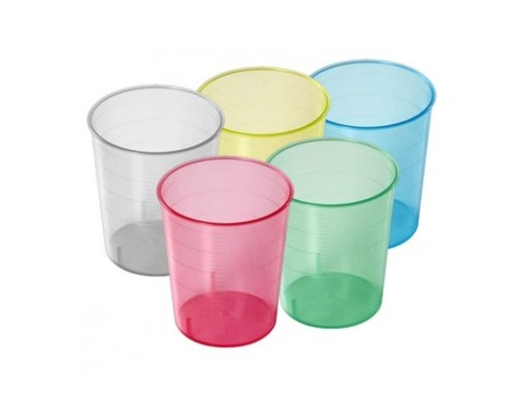 Facet medicatiepotjes - hoog - 25 ml - transparant geel - 80 x 50 st