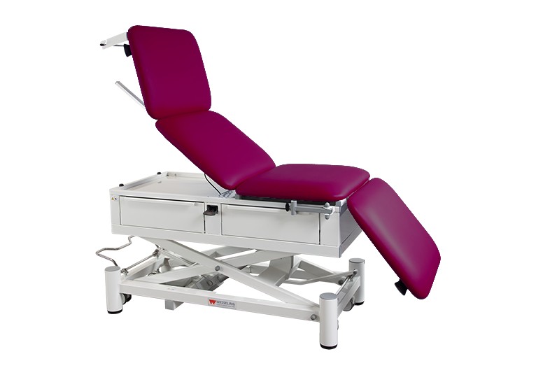 Onderzoekstafel Praxis 4 Comfort Elite - elektrisch in hoogte verstelbaar - Raspberry - 1 st