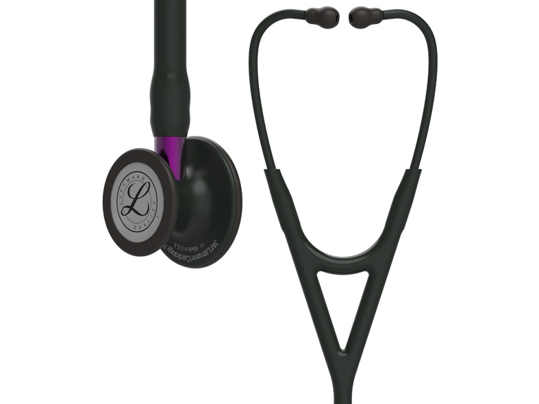 3M™ Littmann® Cardiology IV™ stethoscoop - zwart - zwart mat - paars - 1 st