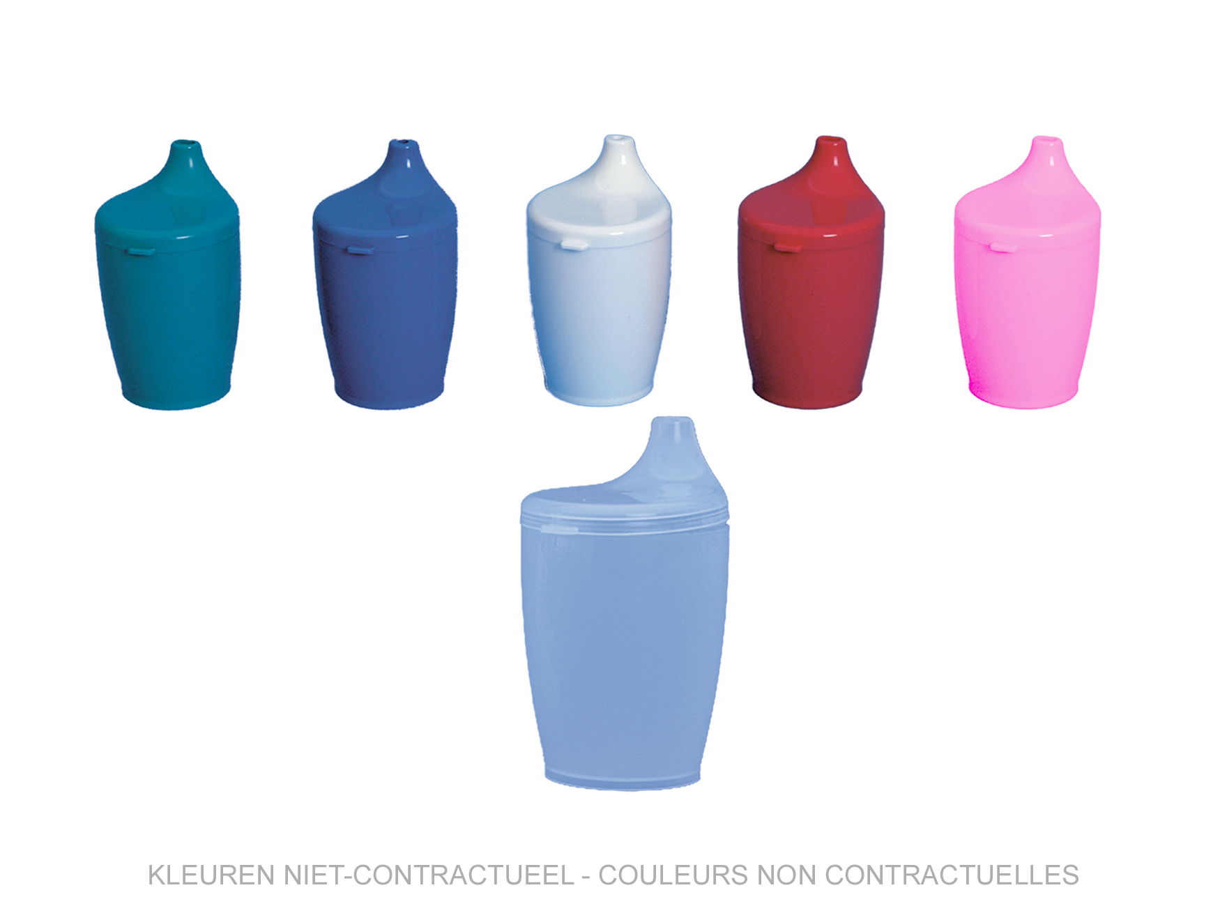 Gobelet - couvercle 4 mm - bleu - 250 ml - 1 pc