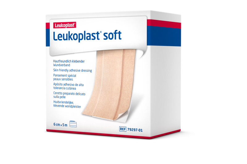 Leukoplast® soft - op rol - 6 cm x 5 m - 1 st