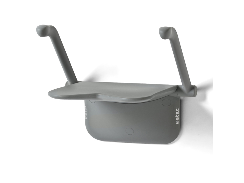 Relax siège de douche pliable - avec accoudoirs - gris - 1 pc