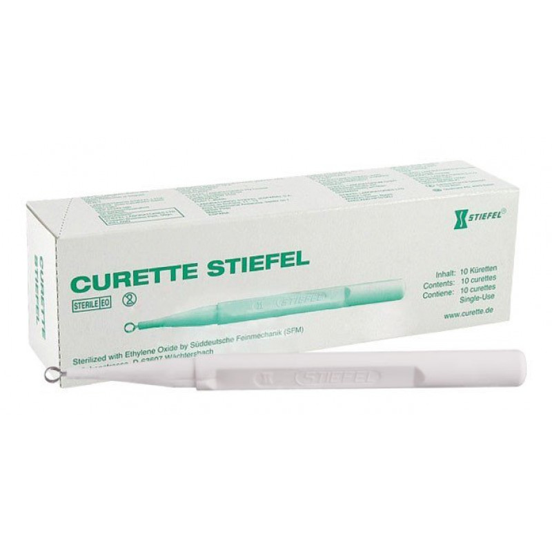 Curette Stiefel - 4 mm - steriel - 1 x 10 st