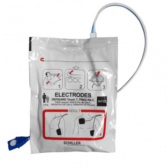 Schiller Fred PA-1 pre-connected defibrillatie pads - type volwassenen - 1 st