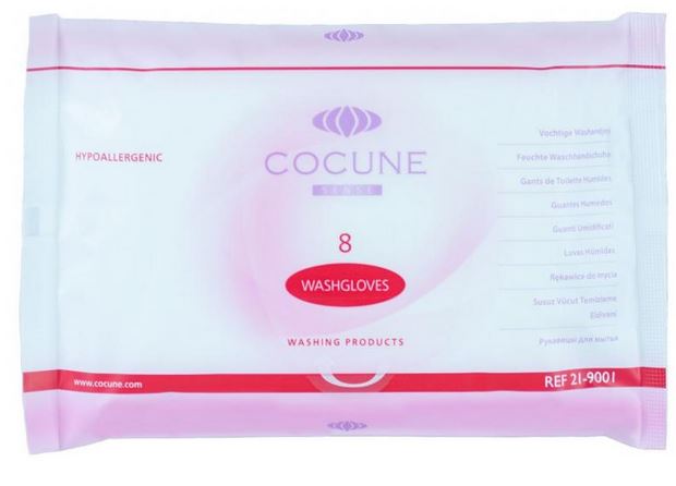 Cocune sense washglove - geparfumeerd - 24 x 8 st