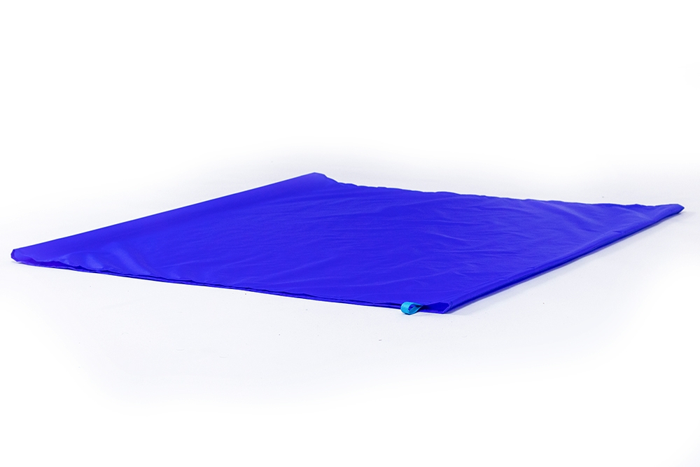 Glijzeil - met ophanglint - dicht aan lange zijde - blauw - 150 x 200 cm - 1 st