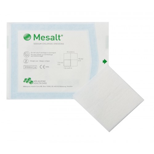 Mesalt® zoutverband - 7,5 x 7,5 cm - steriel - 30 st