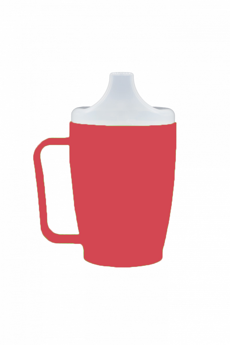 Gobelet - couvercle 12 mm - rouge - 250 ml - 1 pc
