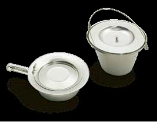 Linido toiletemmer ø 30 cm - met deksel in rvs voor li2135 - 1 st