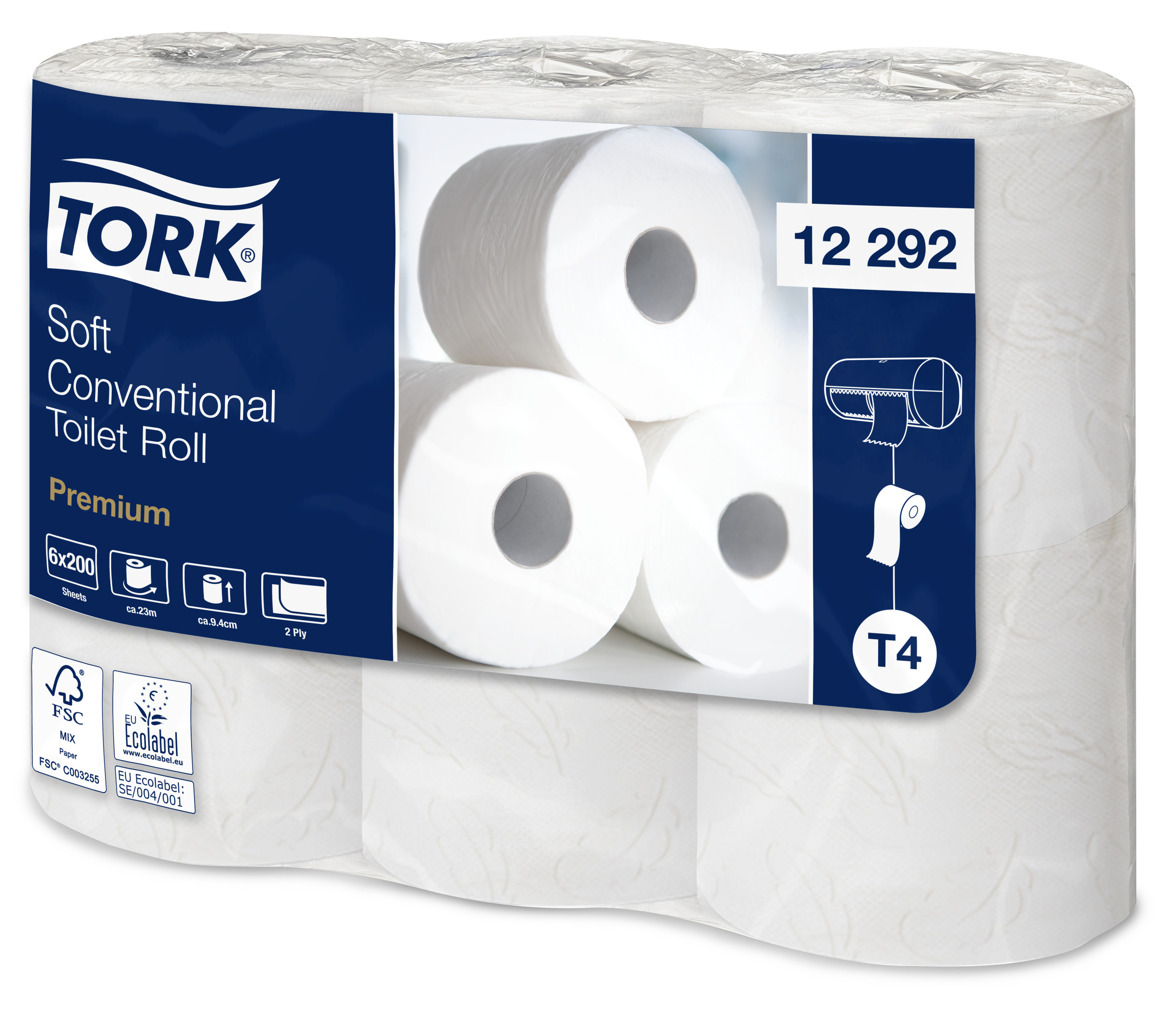 Tork Toiletpaper - 2 laags T4 - 23 m x 9.4 cm / 8 x 6 rol