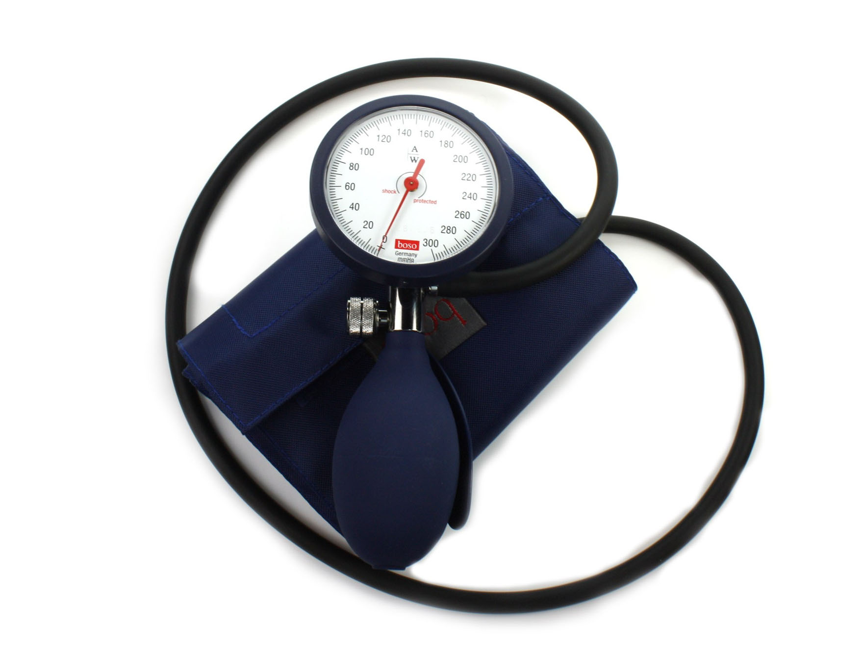 Manuele bloeddrukmeter Clinicus I - 1 slang - velcromanchet volwassenen - etui - blauw - 1 st