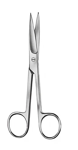 Chirurgische schaar - recht - scherp/scherp - 14,5 cm - 1 st