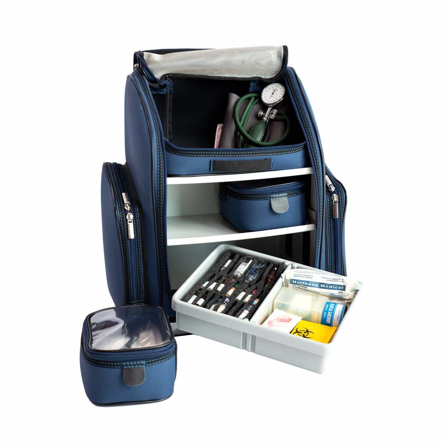 Mallette Bollman GoLight modèle sac à dos - 3,3 kg - nylon - bleu - 1 pc