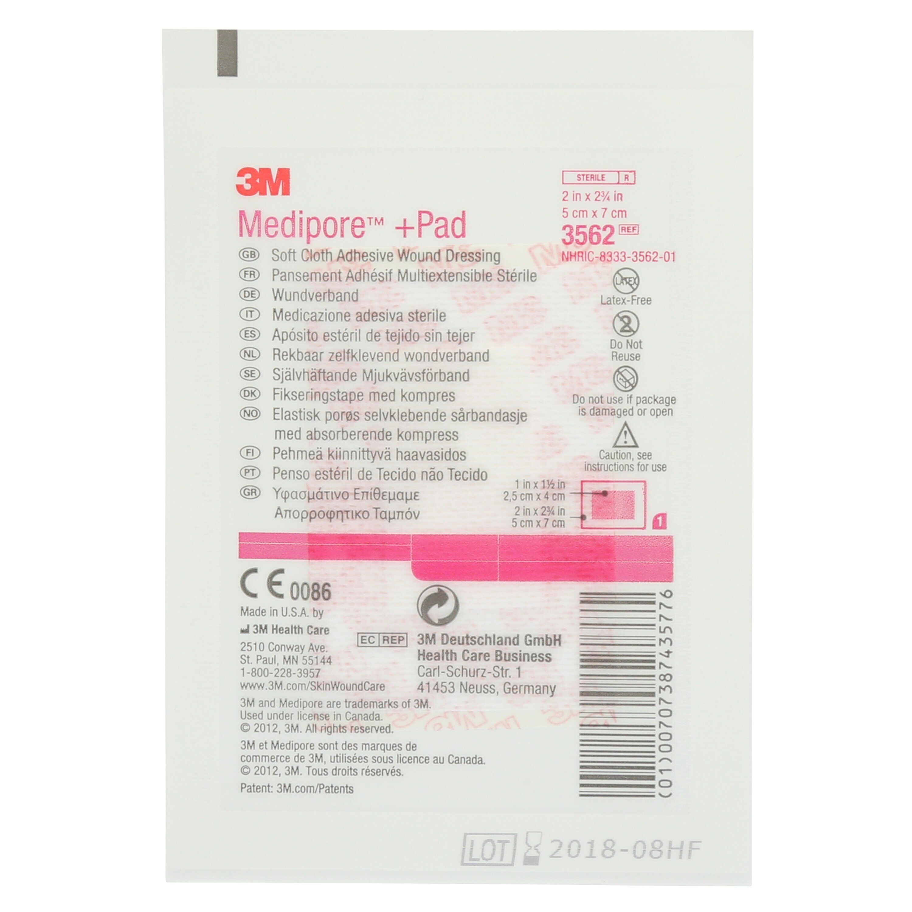 3M™ Medipore™ + pad - 5 x 7 cm - 1 x 50 pcs