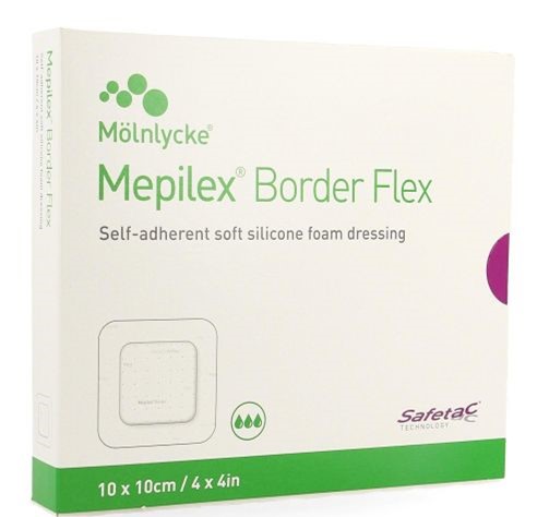 Mepilex® Border Flex - ovaal - 10 cm x 10 cm - steriel - 1 x 5 st
