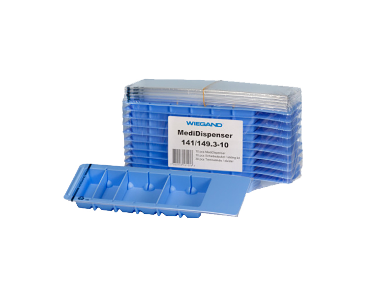 Cassettes à médicaments 141 - couvercles 149 - 3 séparations 142 - 1 x 30 pcs