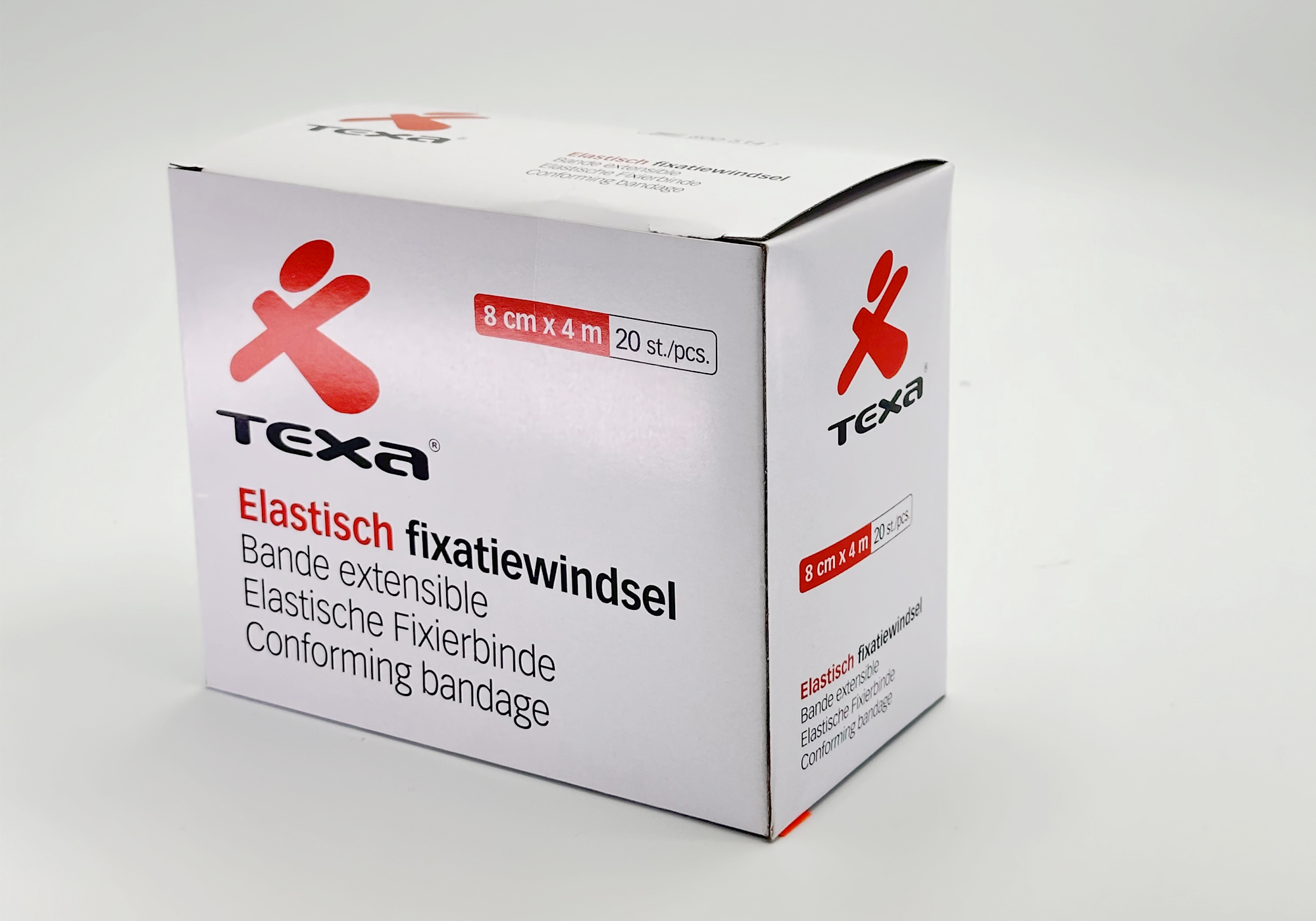 Texa® elastische fixatiewindels - niet steriel - vrac - 8 cm x 4 m - 1 x 20 st