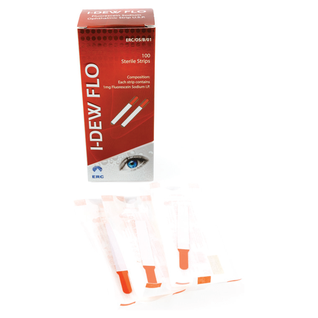 I-Dew Flo - Bandelettes de fluorescéine - stériles - 100 pcs