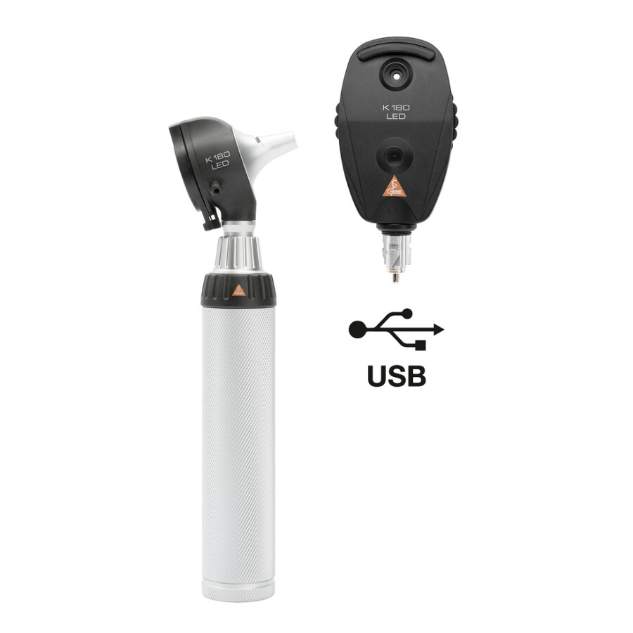 Heine k180 f.o. led otoscoopset 3,5v - handvat met usb oplader - 1 st