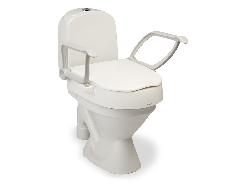 Rehausseur toilette Cloo réglable en hauteur avec accoudoirs - 1 pc