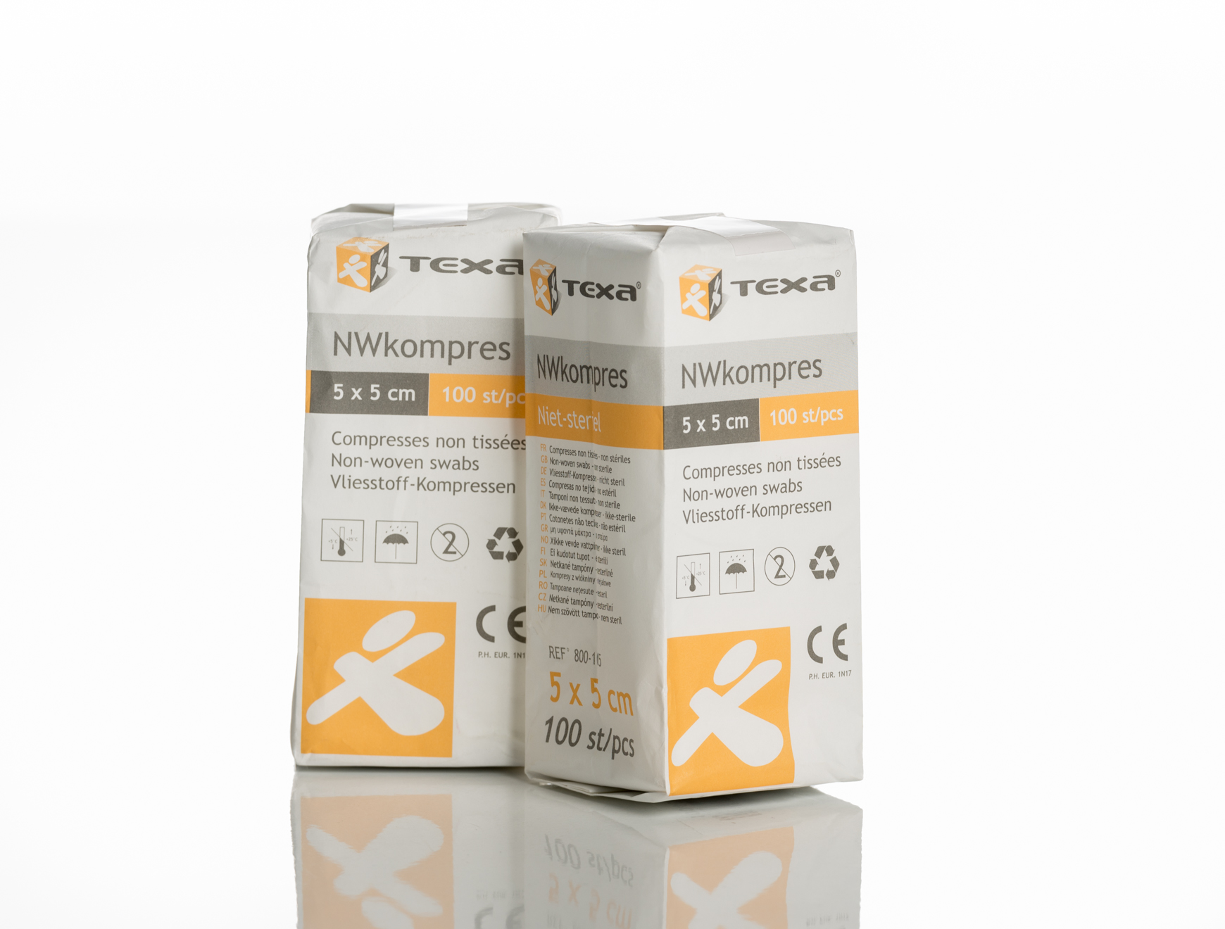 Rentmeester vacature Verbinding verbroken TEXA Niet-steriele non-woven kompressen 5 x 5 cm - Kompressen - Arseus  Medical NV | Arseus Medical