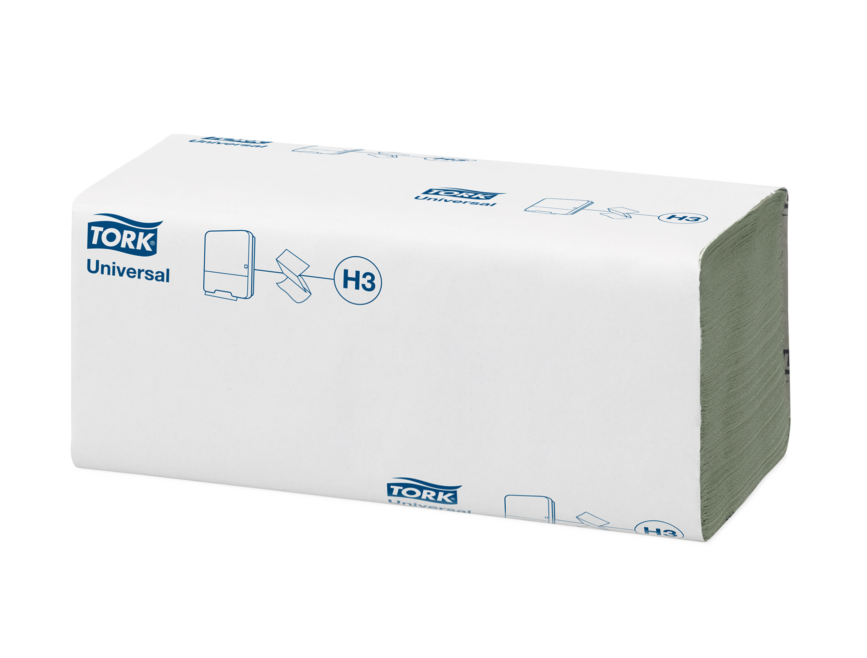 Tork Advanced handtowel H3 zigzag - 1-laags - groen - 23 x 25 cm - 1 st