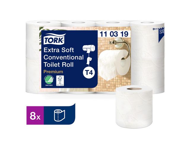 Tork premium toilet papier soft T4 - 3L - 9,8 cm x 21 m -  7 x 8 rollen